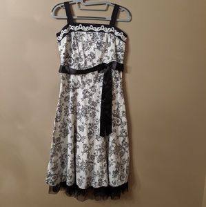 Vintage Black and White Dress